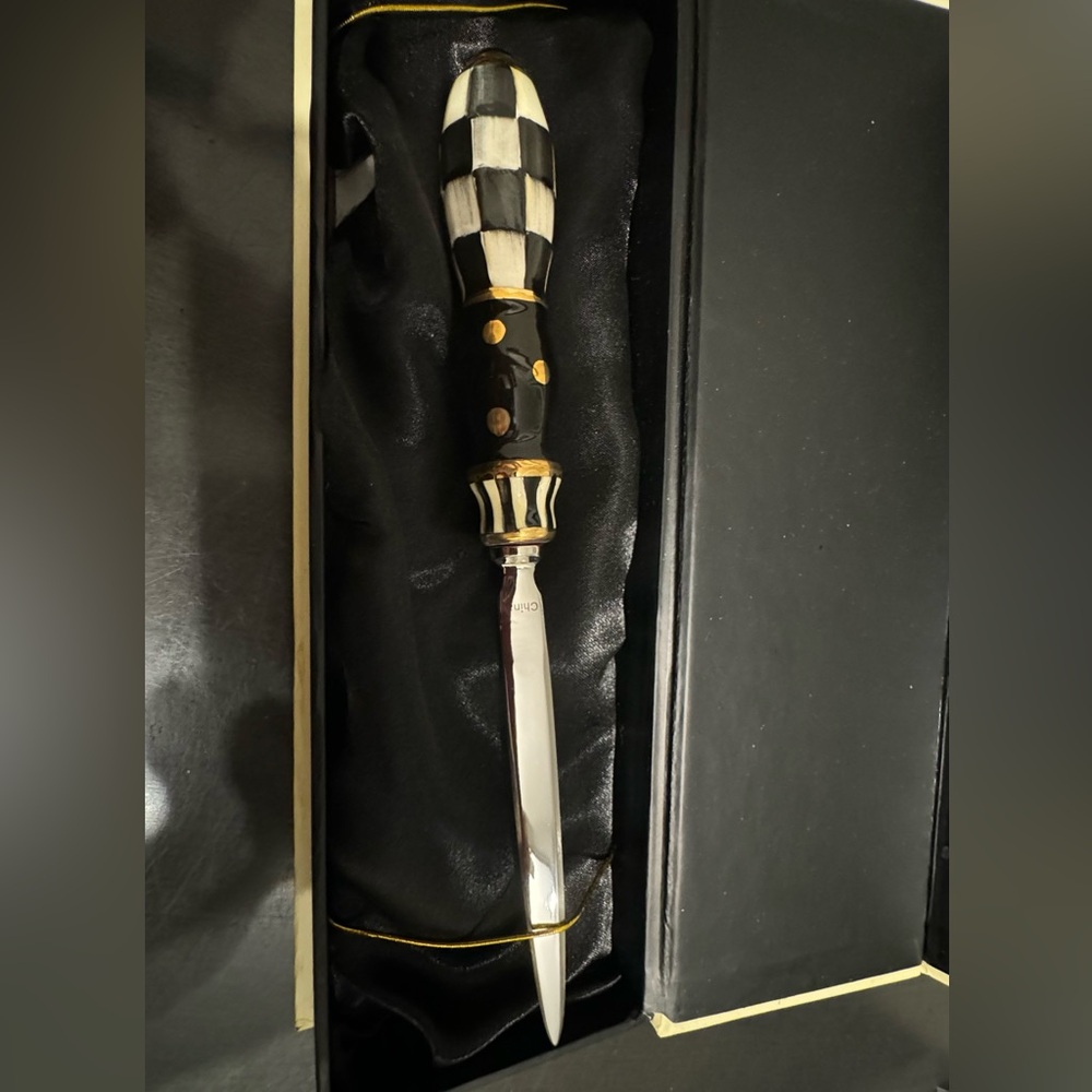 Mackenzie-Childs Courtly Check Ceramic Letter Opener